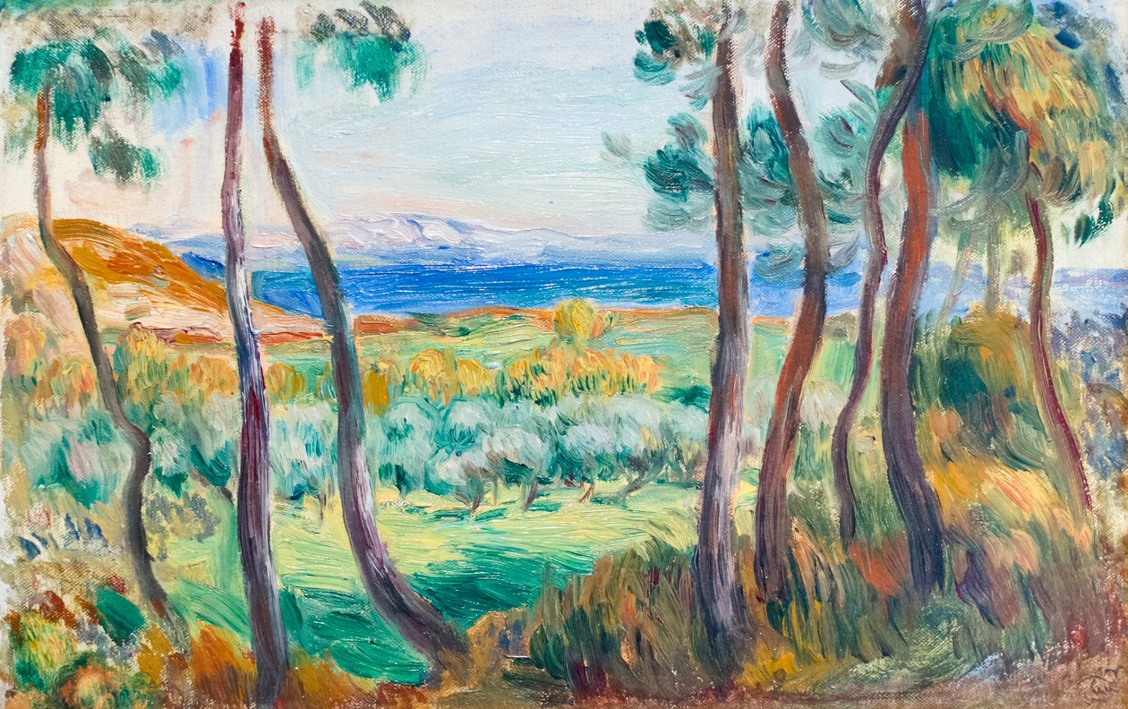 Pines near Cagnes, c. 1910 by Pierre Auguste Renoir