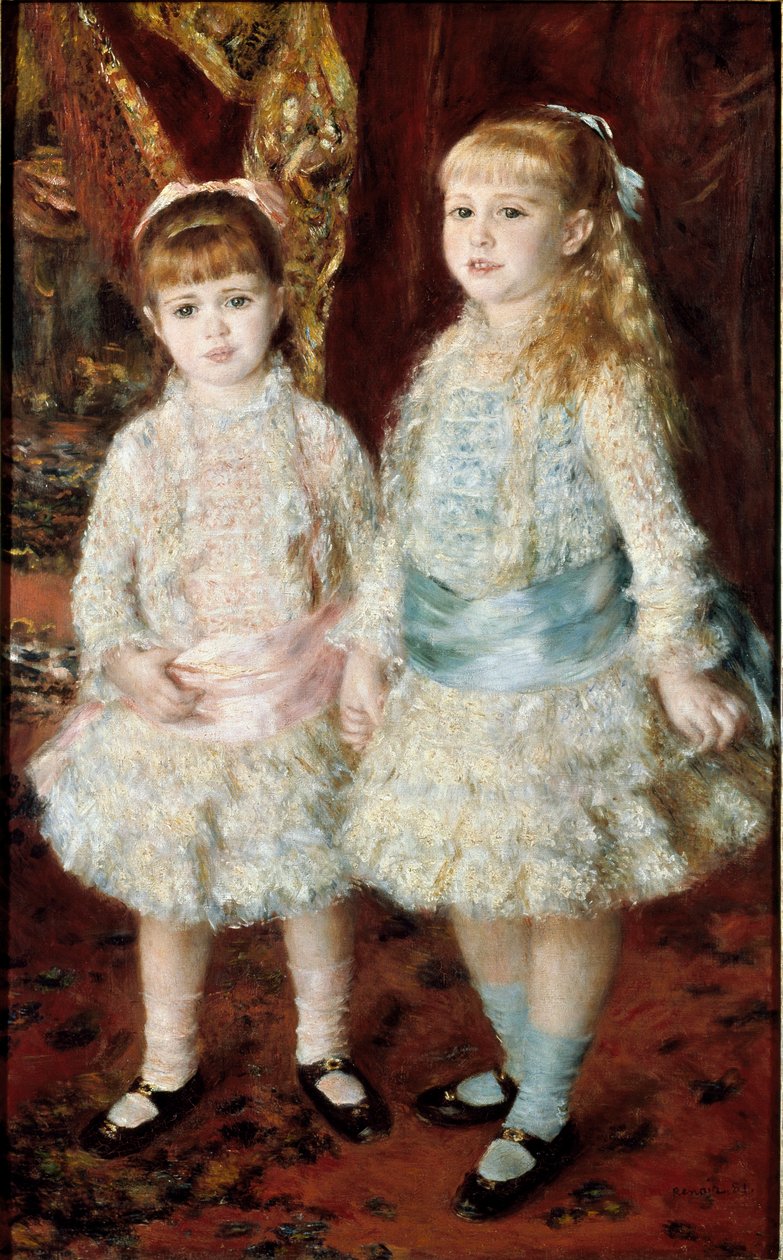 Pink and Blue (The Cahen Ladies of Antwerp) by Pierre Auguste Renoir