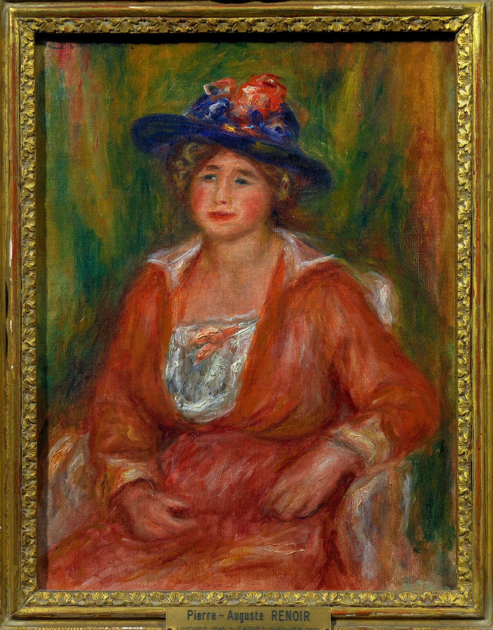 Portrait of Seated Woman. Painting by Pierre Auguste Renoir by Pierre Auguste Renoir