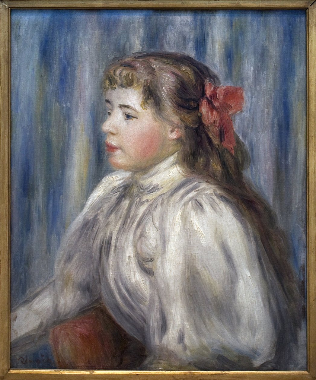 Portrait of a young girl by Pierre Auguste Renoir