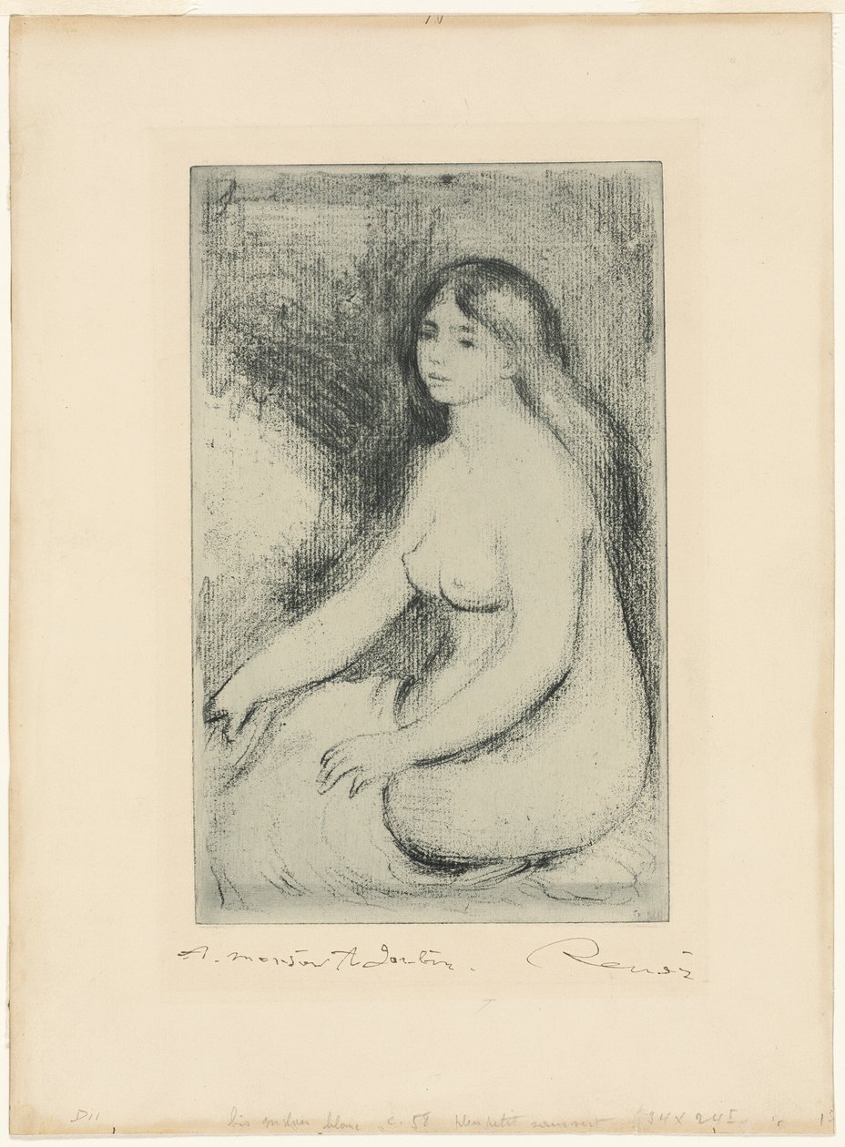 Seated Bather by Pierre Auguste Renoir