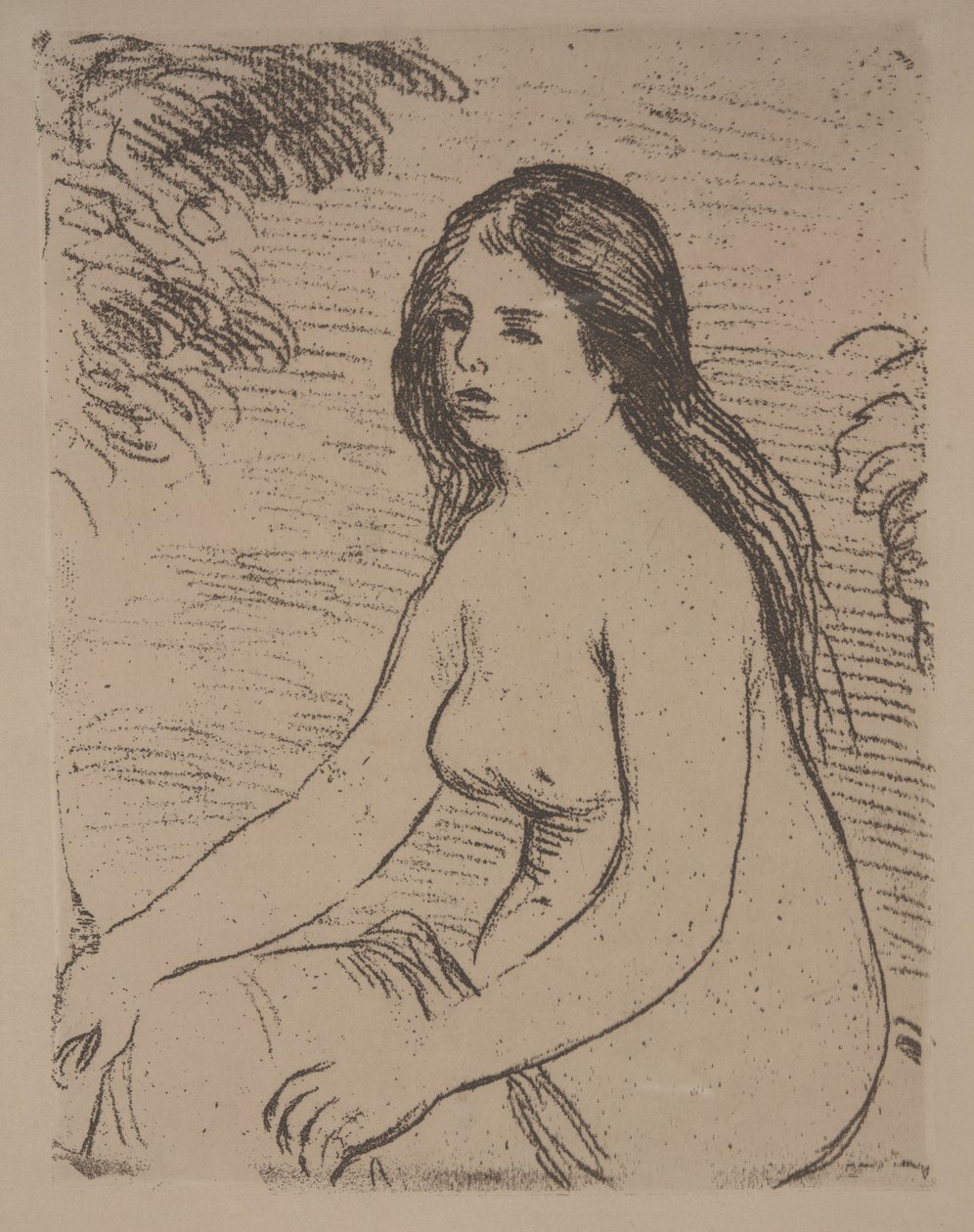 Seated Female Nude by Pierre Auguste Renoir