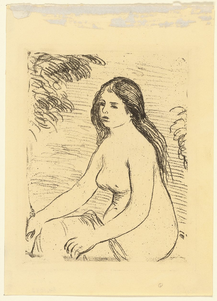 Seated Nude Woman by Pierre Auguste Renoir