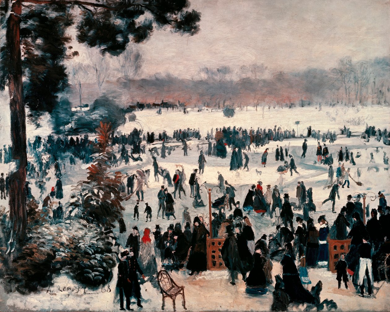 Skaters at the Bois de Boulogne in Paris by Pierre Auguste Renoir