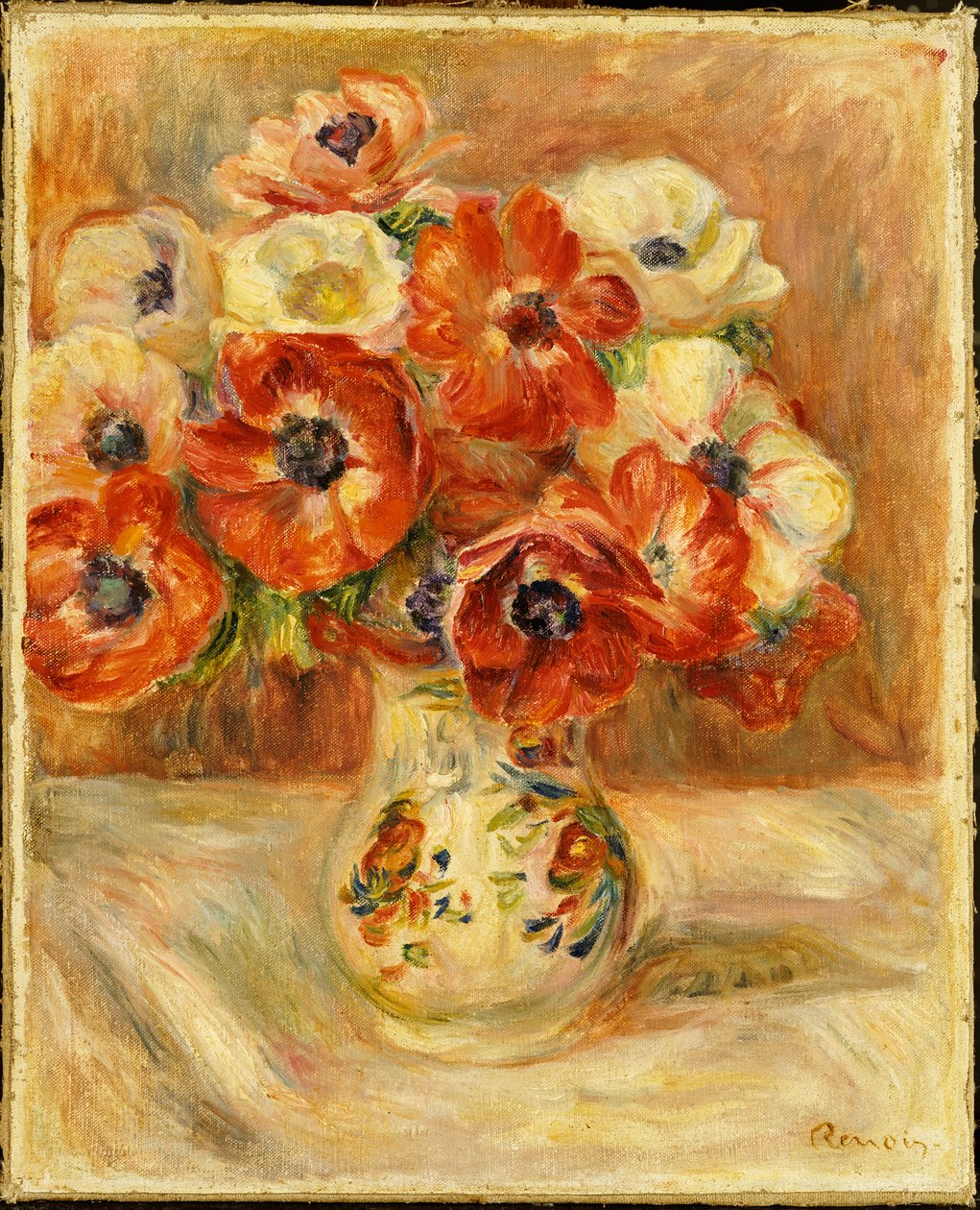 Still Life with Anemones by Pierre Auguste Renoir