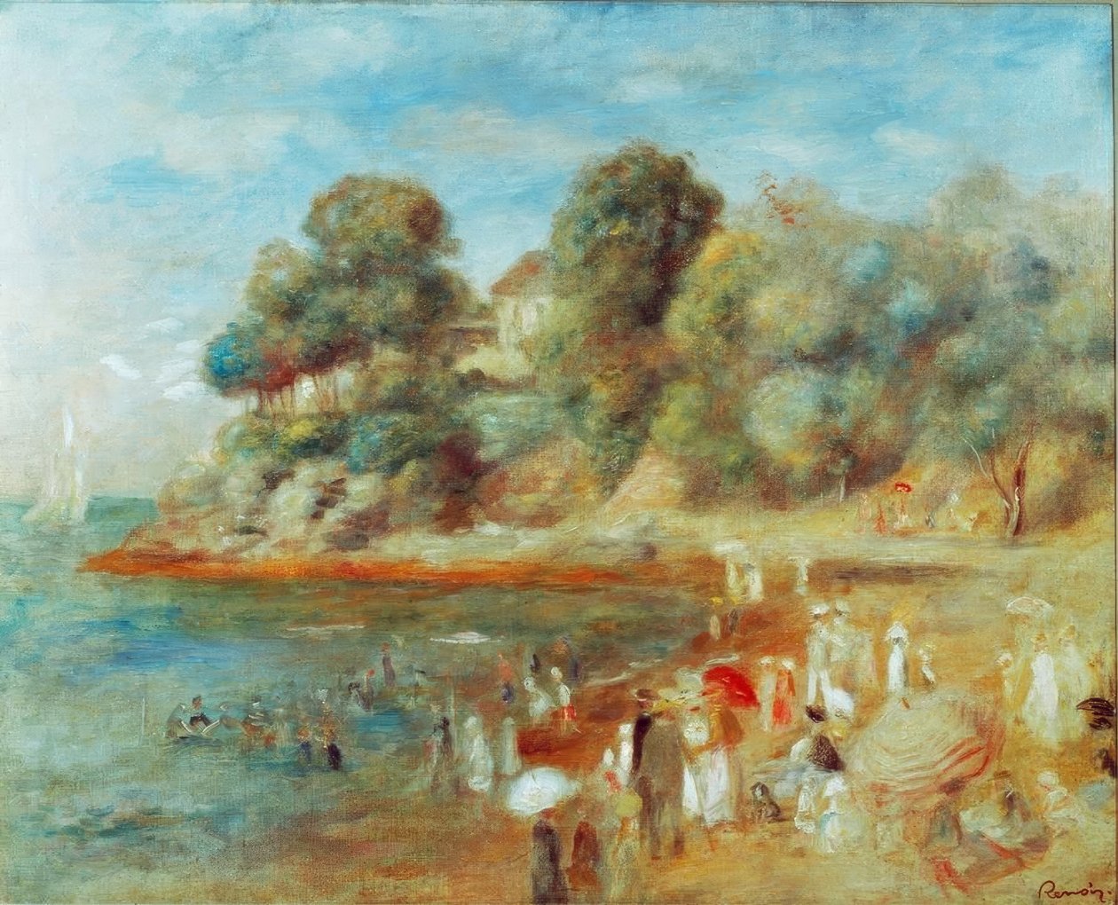 Beach at Pornic by Pierre Auguste Renoir