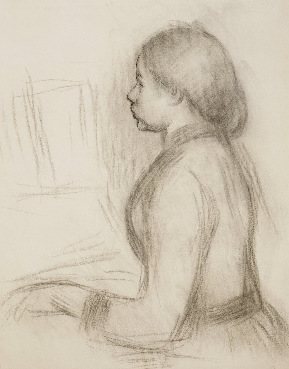 Study of a Young Girl at the Piano by Pierre Auguste Renoir