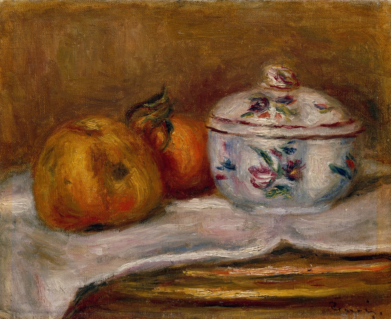 Sugar Bowl, Apple and Orange by Pierre Auguste Renoir