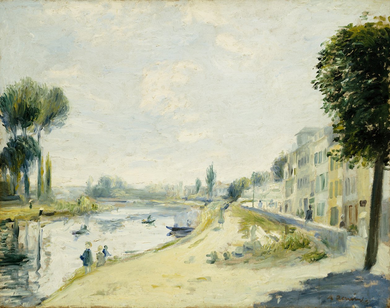 The Banks of the Seine at Bougival, c.1875 by Pierre Auguste Renoir