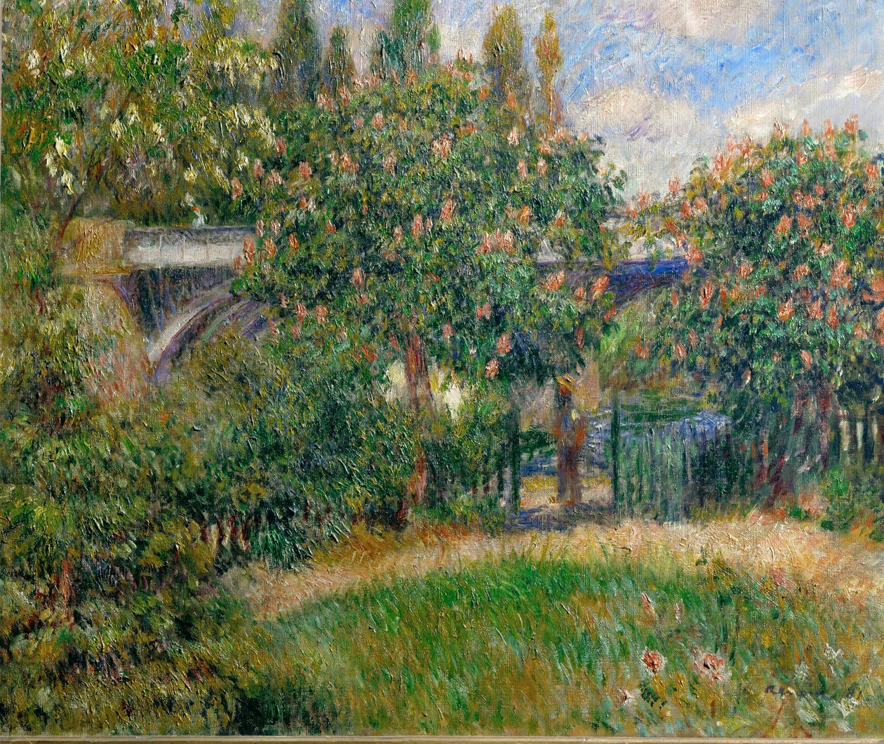The Railway Bridge at Chato by Pierre Auguste Renoir
