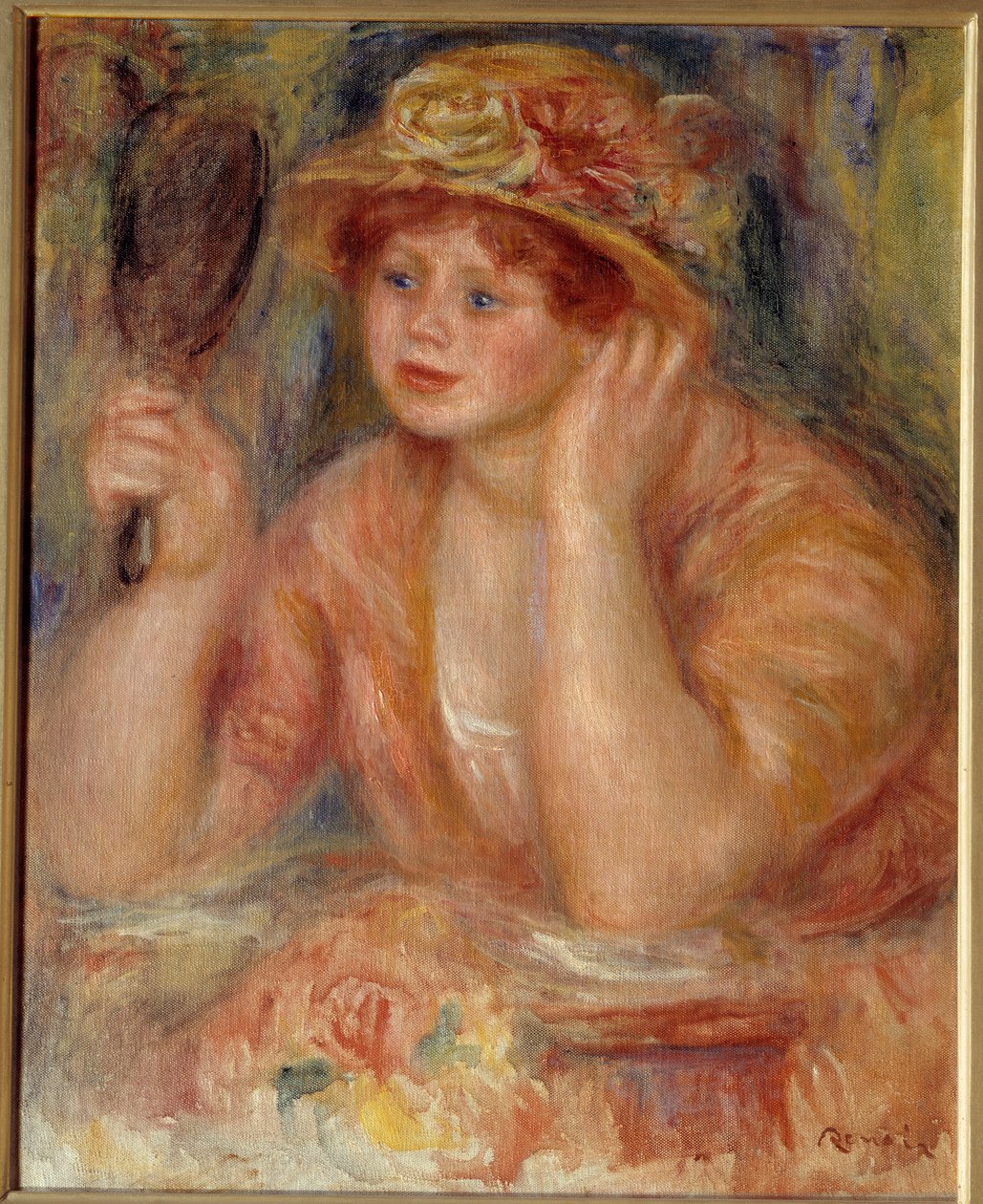 The woman in the mirror by Pierre Auguste Renoir