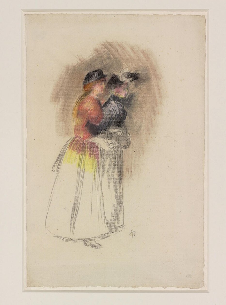 Two Women Walking to the Right, c.1890 by Pierre Auguste Renoir