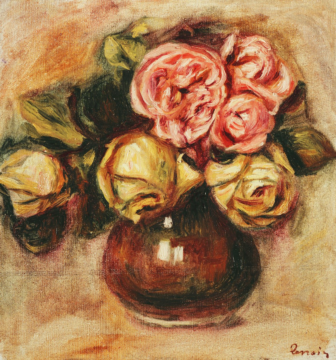 Vase of Roses by Pierre Auguste Renoir