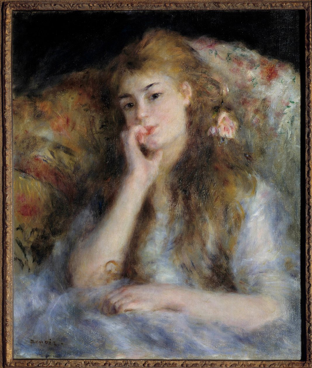 Young Girl Sitting or The Thought by Pierre Auguste Renoir