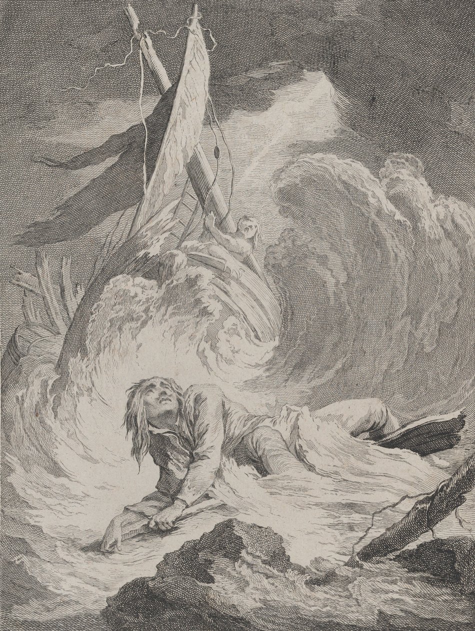 Lazarille at His Return from the Indies Shipwrecked, ca. 1717-60 by Pierre Aveline