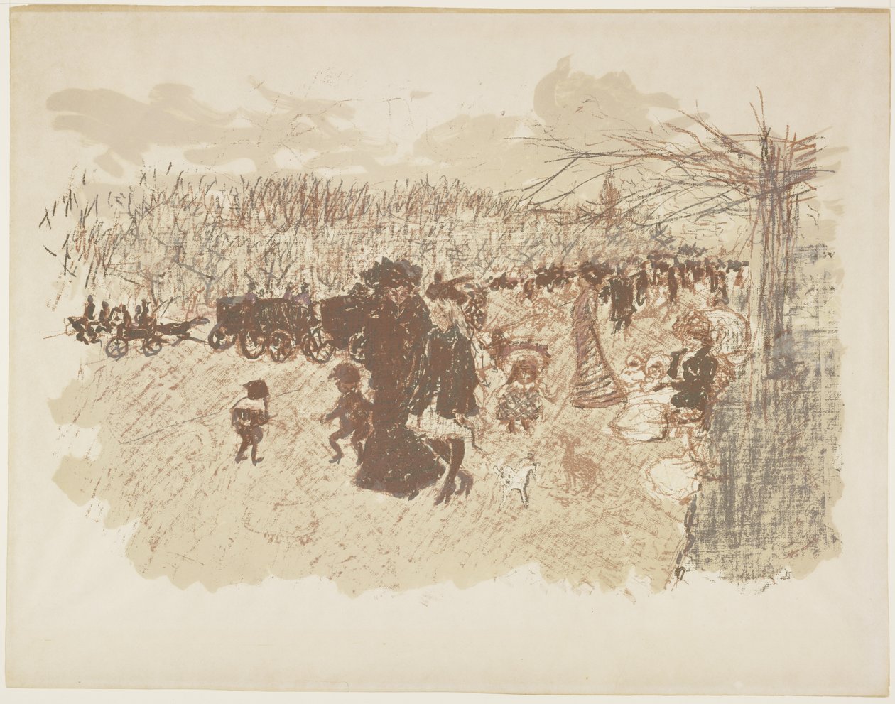Avenue in the Bois de Boulogne, c. 1898 (published 1899) by Pierre Bonnard