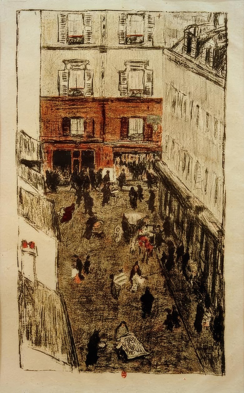 Street Corner, View from Above by Pierre Bonnard