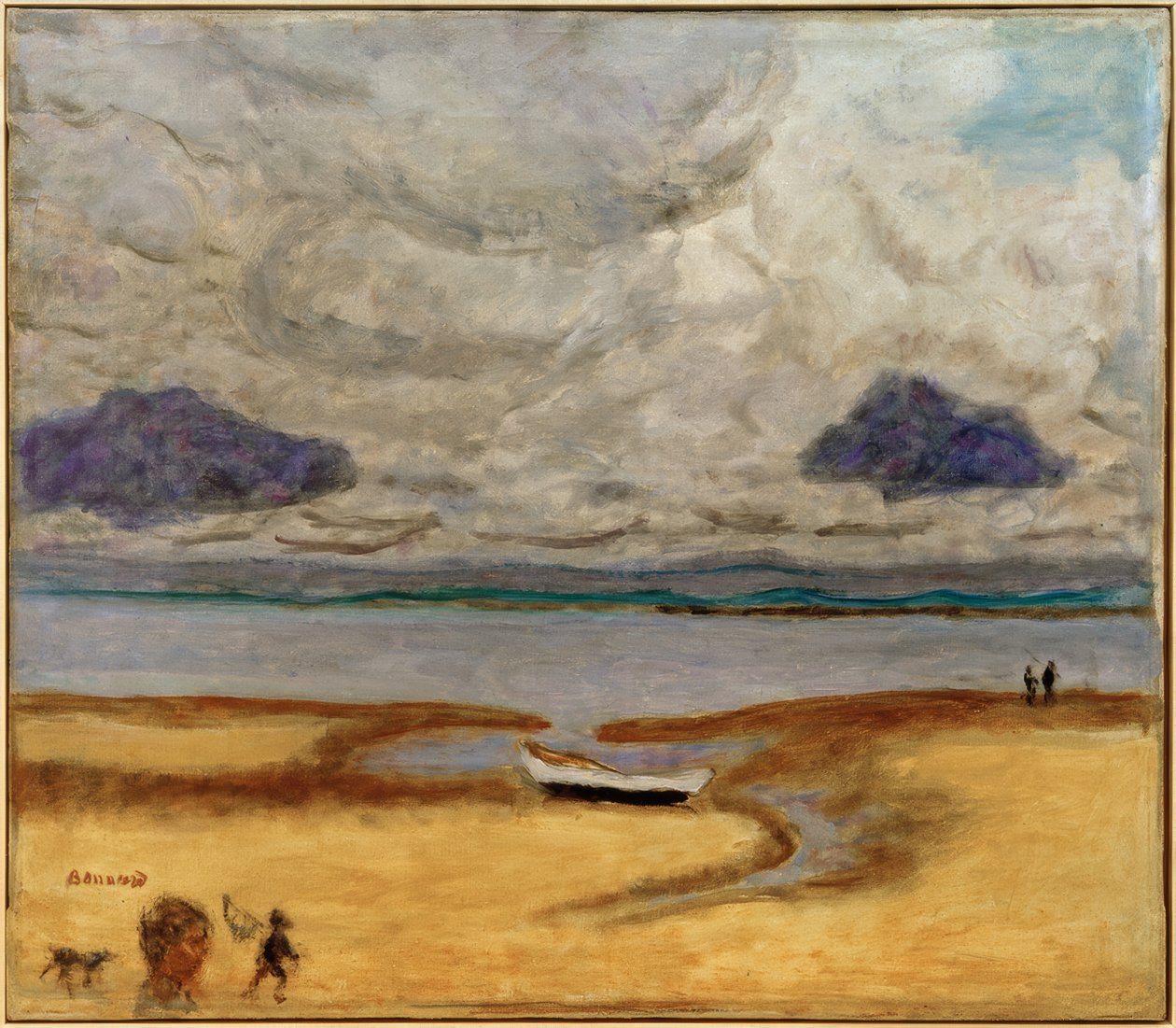 The Beach at Low Tide (Low Tide at Arcachon) by Pierre Bonnard