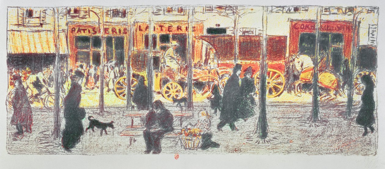 Parisian Boulevard, 1896 by Pierre Bonnard
