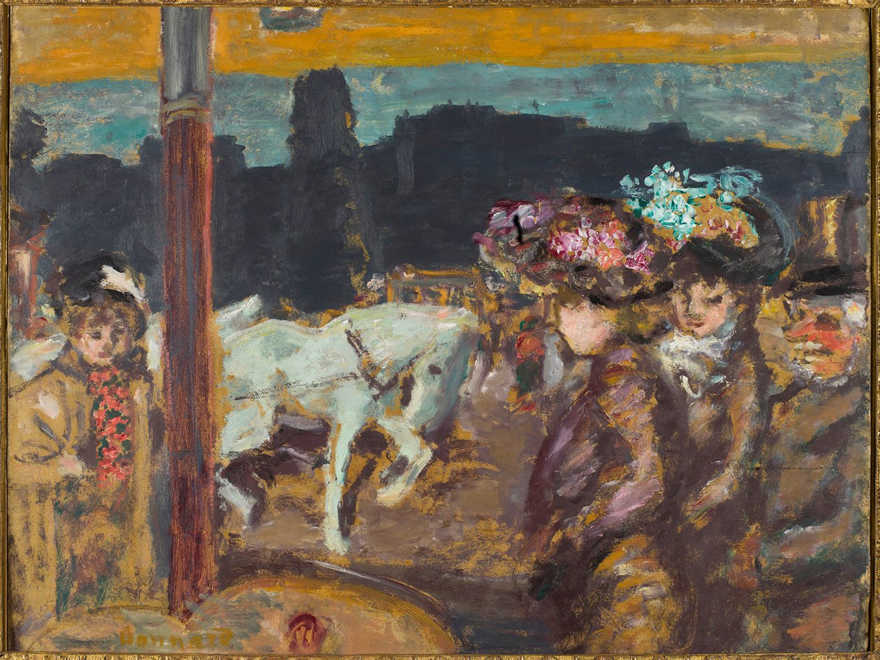 Place Clichy Horses and Girls in the Woods, ca 1894 by Pierre Bonnard