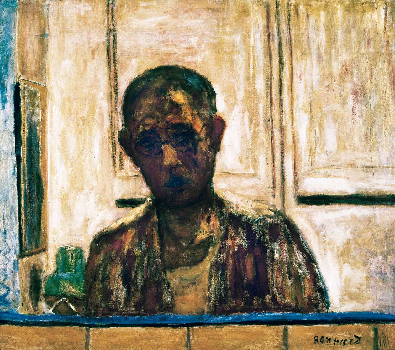 Self Portrait in a Shaving Mirror by Pierre Bonnard