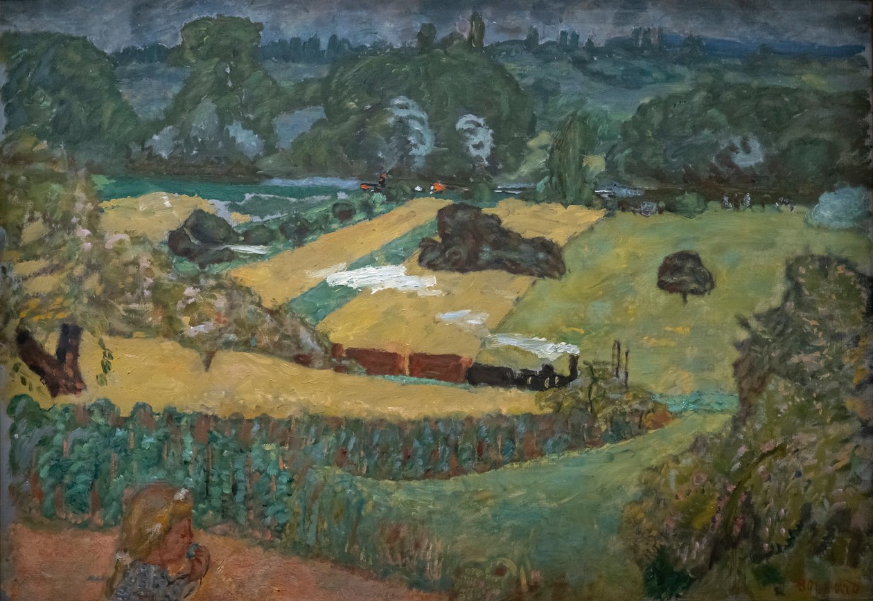 Train and Barges by Pierre Bonnard: Premium art reproduction