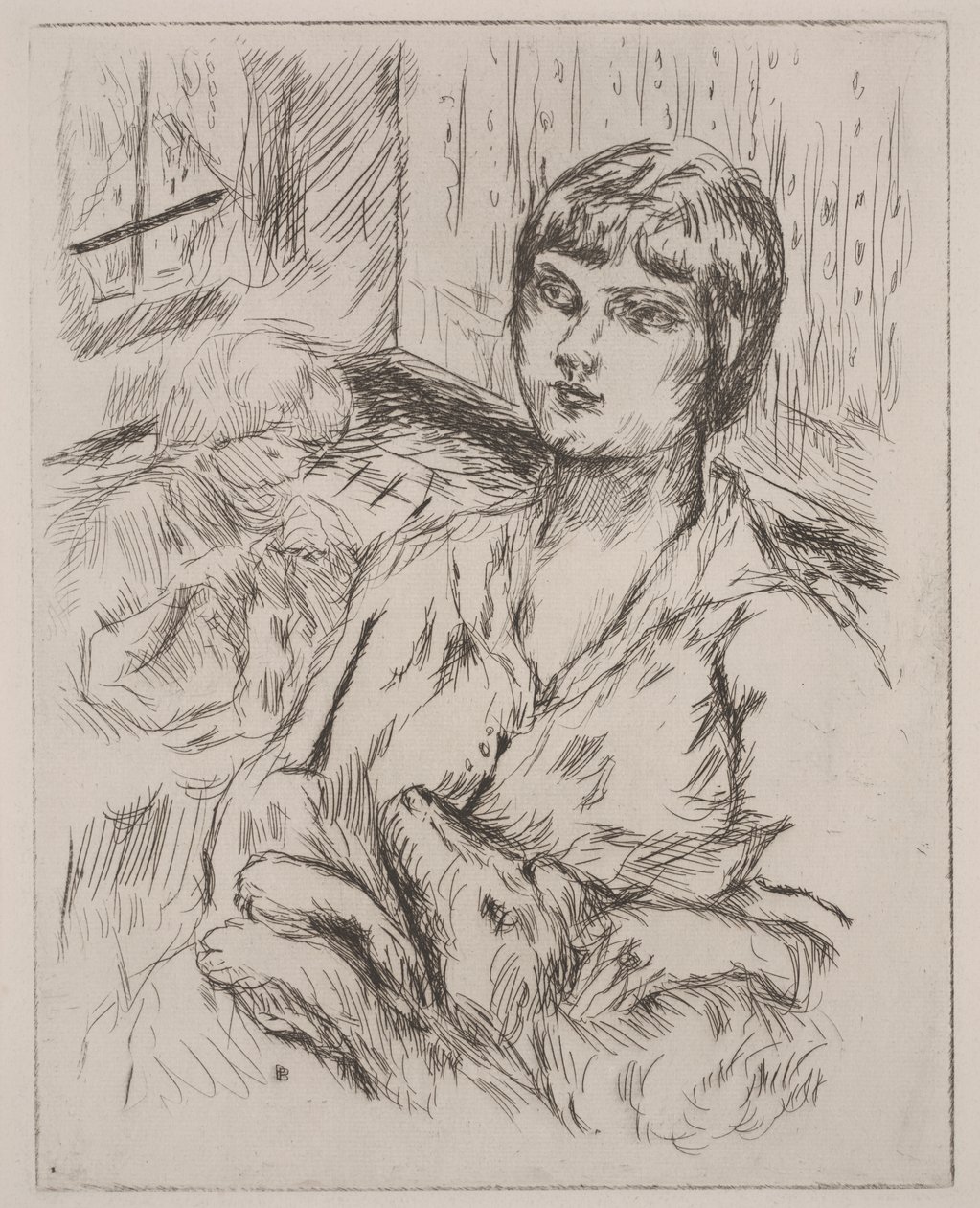 Woman with Dog, Illustration from 