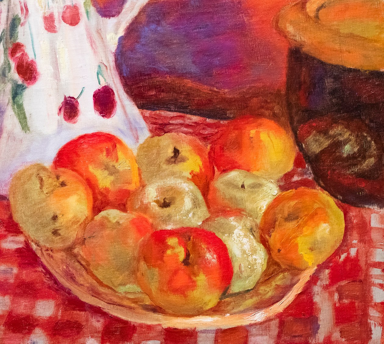 Yellow and Red Apples (detail) by Pierre Bonnard