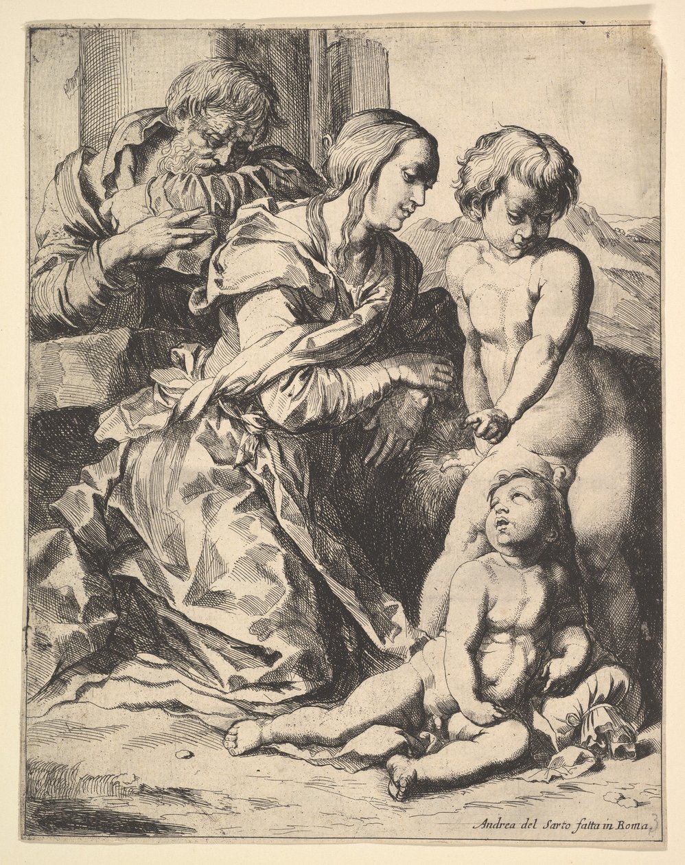 Virgin Kneeling Before Christ, 1610-42 by Pierre Brebiette