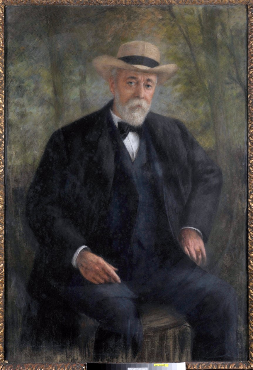 Portrait of Henri Brisson in his garden in Montmorency by Pierre Carrier Belleuse