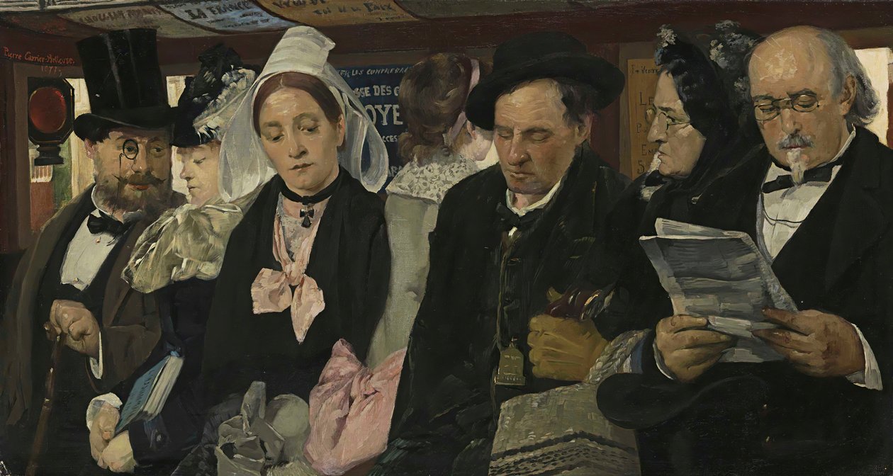 In an Omnibus by Pierre Carriere Belleuse