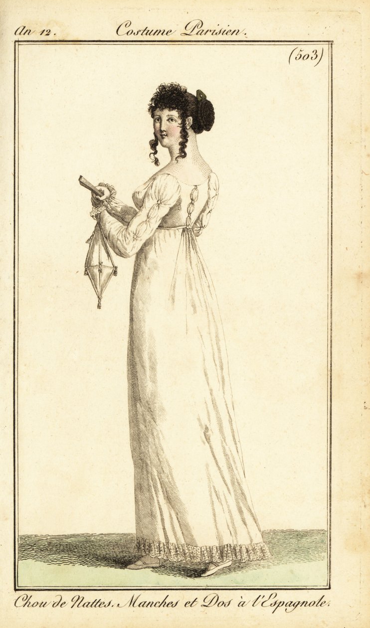 Woman in dress with Spanish darts, Paris by Pierre Charles Baquoy