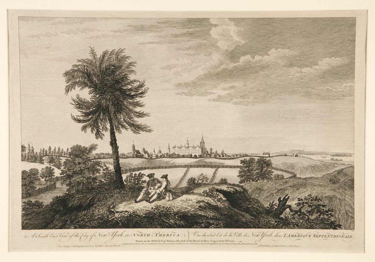 A South East View of the City of New York, in North America by Pierre Charles Canot