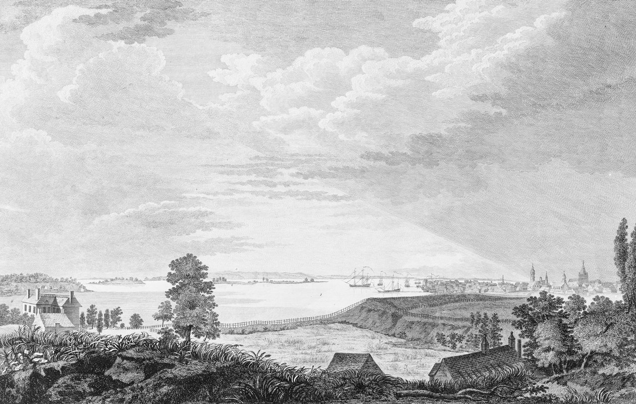 A South West View of the City of New York, in North America by Pierre Charles Canot