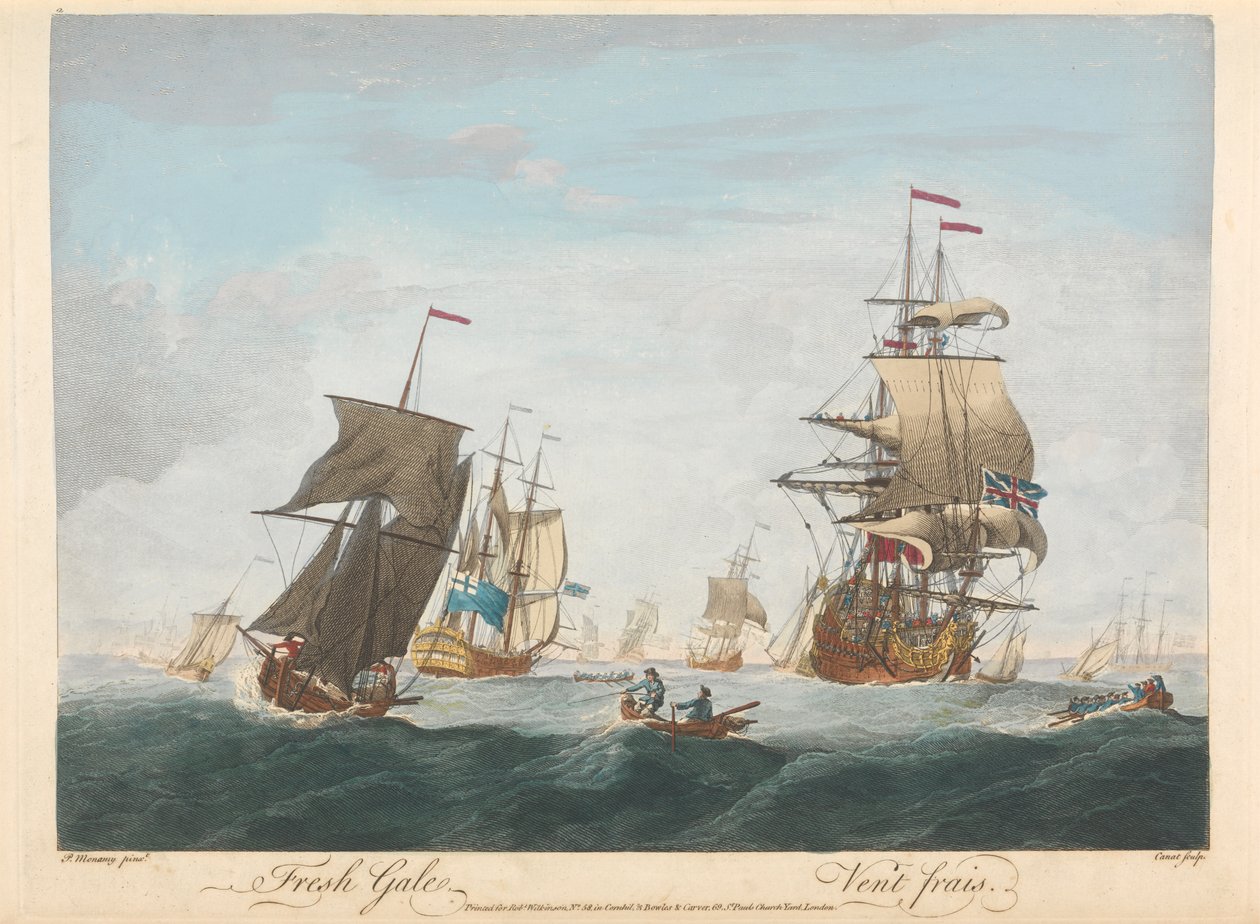 Fresh Gale by Pierre Charles Canot