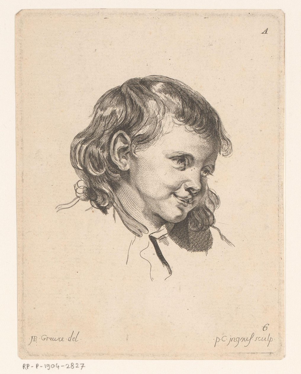 Head of a Child, Turned to the Right by Pierre Charles Ingouf