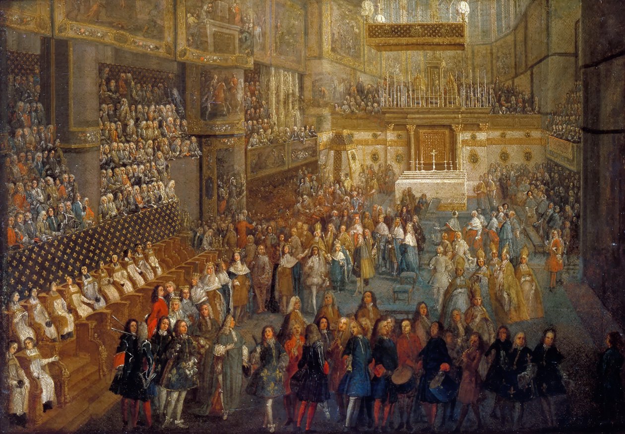 The Coronation of Louis XV in the Rheims Cathedral, 25 October 1722 by Pierre Denis II Martin