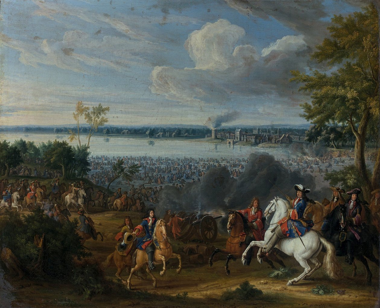 The Crossing of the Rhine at Lobith, 12 June 1672 by Pierre Denis II Martin