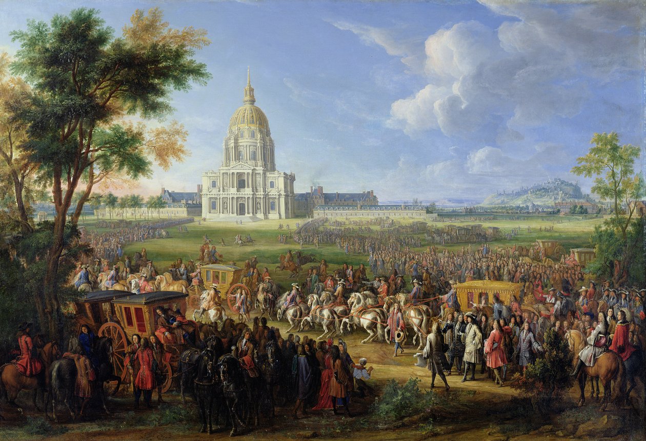 Louis XIV and His Entourage Visiting Les Invalides, 26th August 1706 by Pierre Denis Martin