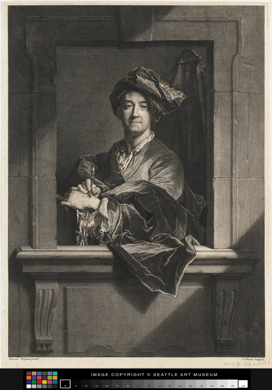 Engraving of Hyacinth Rigaud