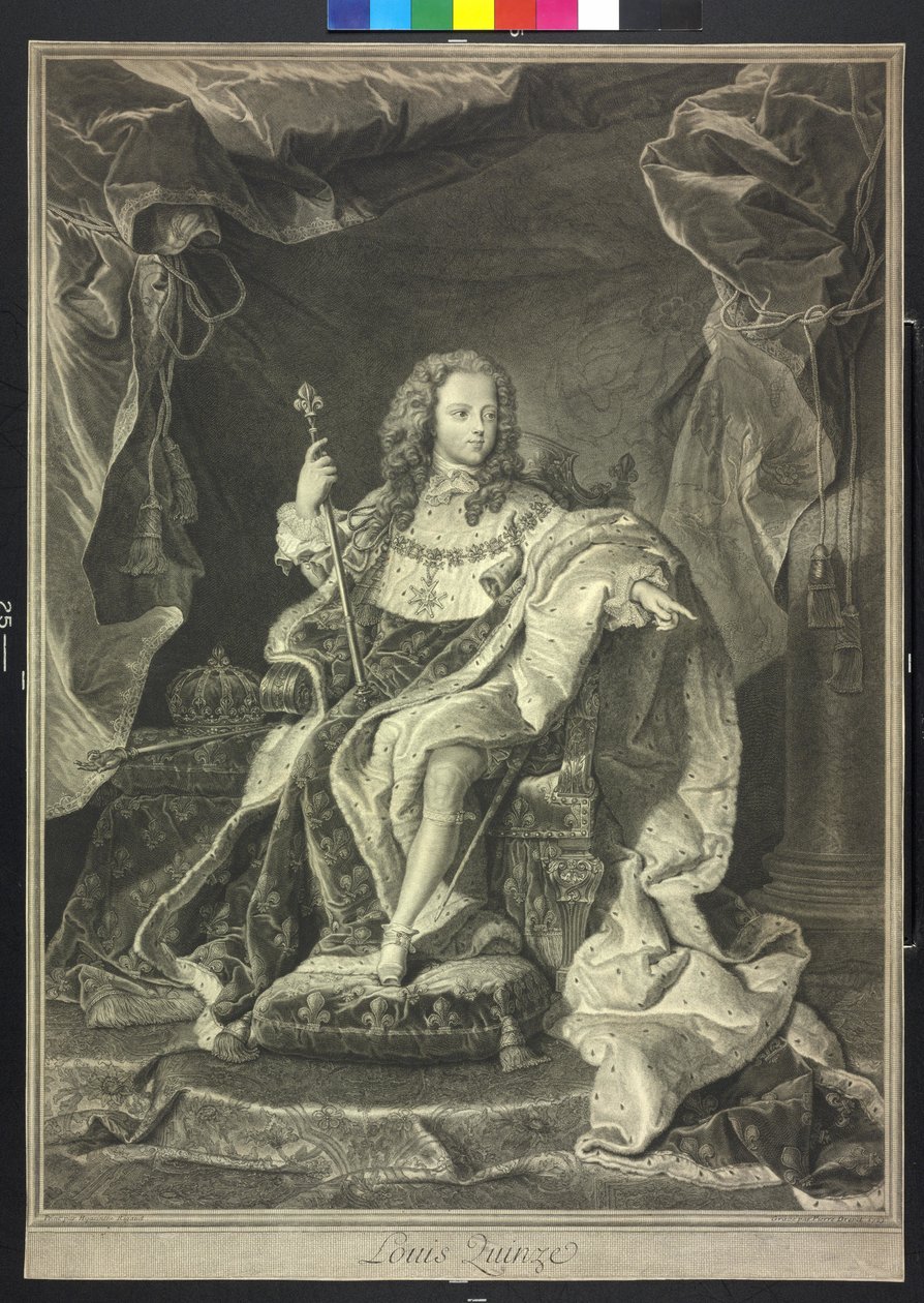 King of France Louis XV by Pierre Drevet