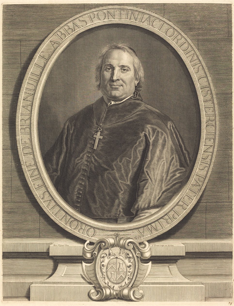 Fine de Brianville by Pierre Drevet after Hyacinthe Rigaud
