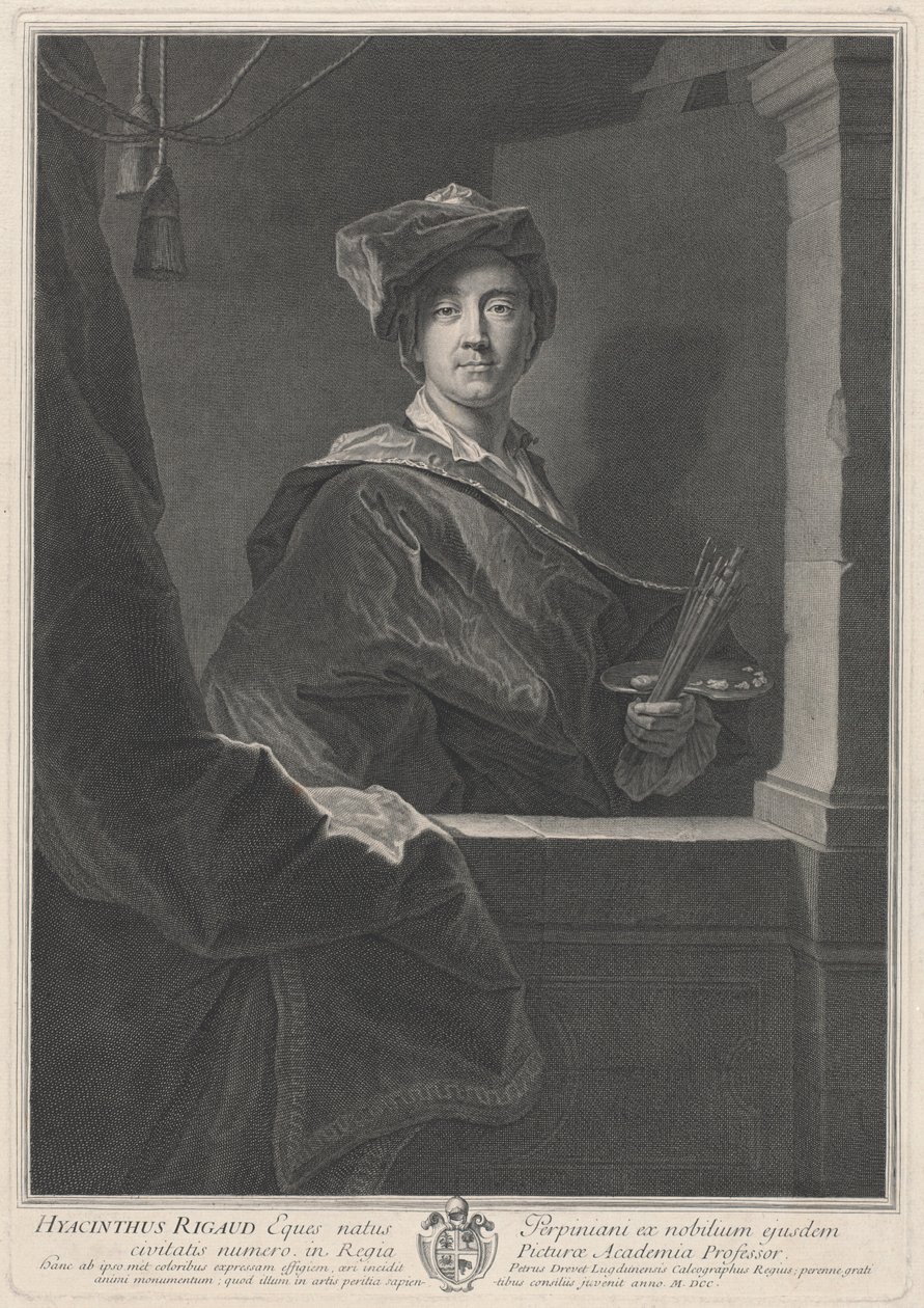 Hyacinthe Rigaud by Pierre Drevet, after Hyacinthe Rigaud