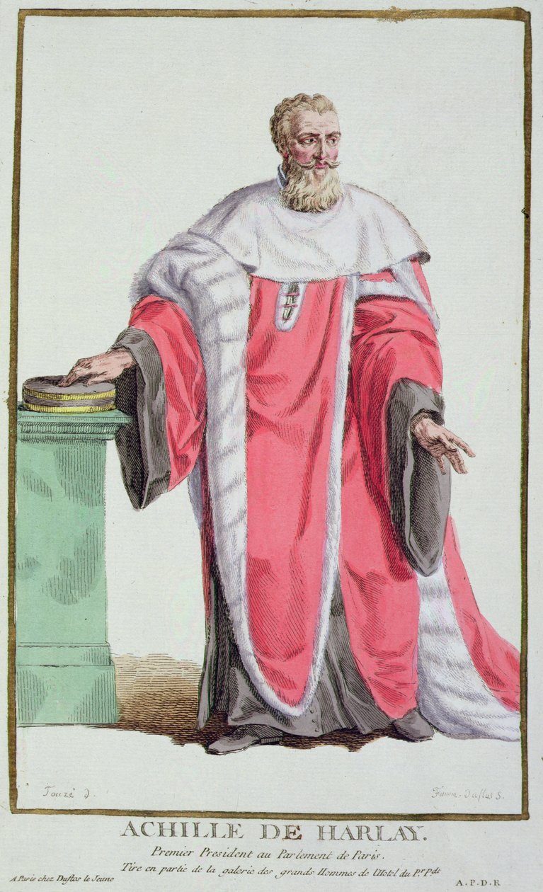 Achille de Harlay from Receuil des Estampes, Representant les Rangs et les Dignites, suivant le Costume de toutes les Nations existantes, published 1780 by Pierre Duflos