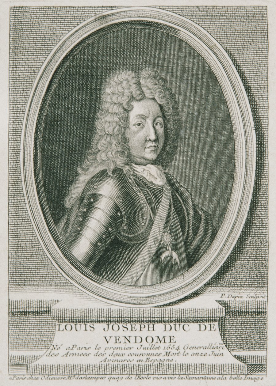 The French General Louis Joseph Duc de Vendôme by Pierre Dupin