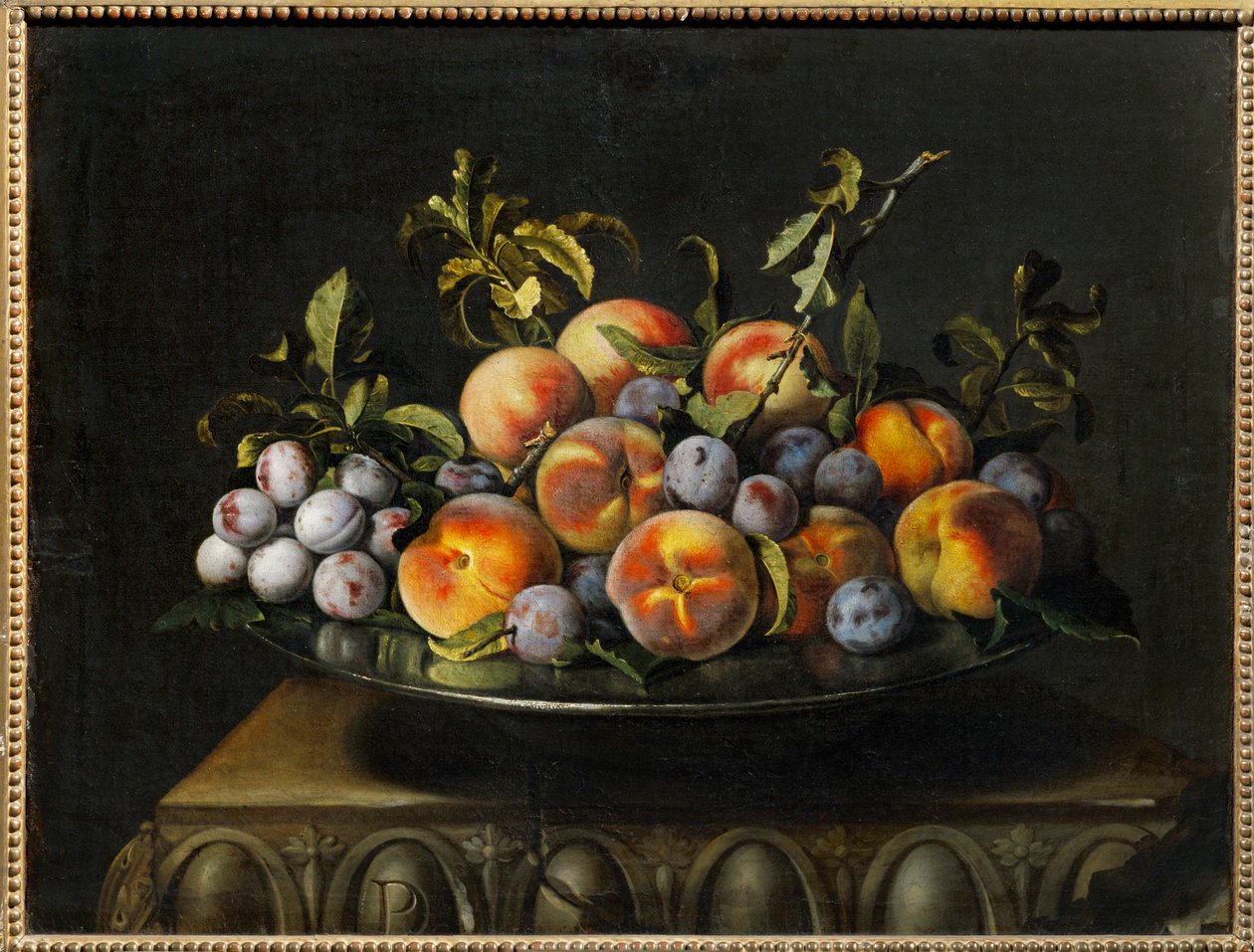 Prunes and Peaches on a Plate by Pierre Dupuis