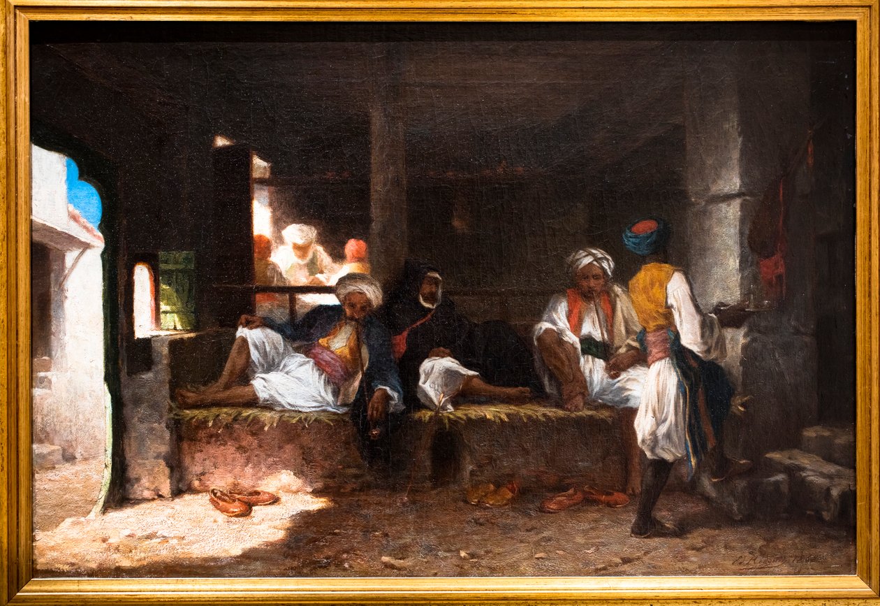 Café in Constantine by Pierre Edmond Alexandre Hedouin