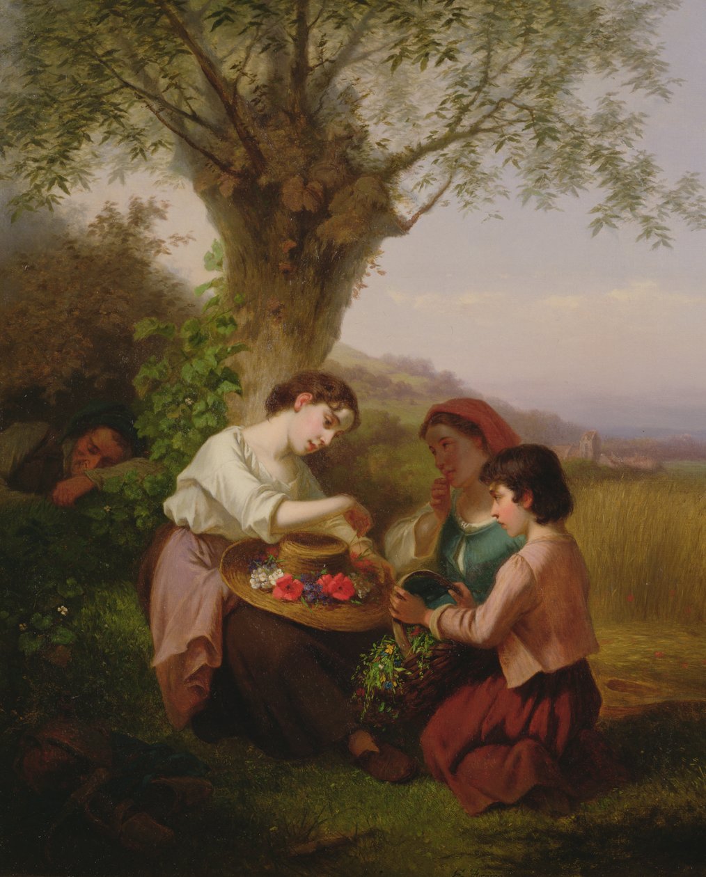 The Straw Hat by Pierre Edouard Frere