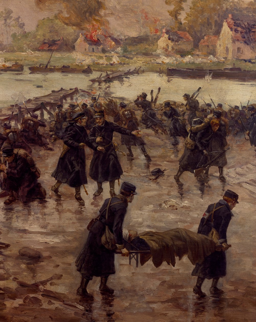 Fighting Along the Yser, October 1914 (detail) by Pierre Ernest and Neymark Gustave Ballue