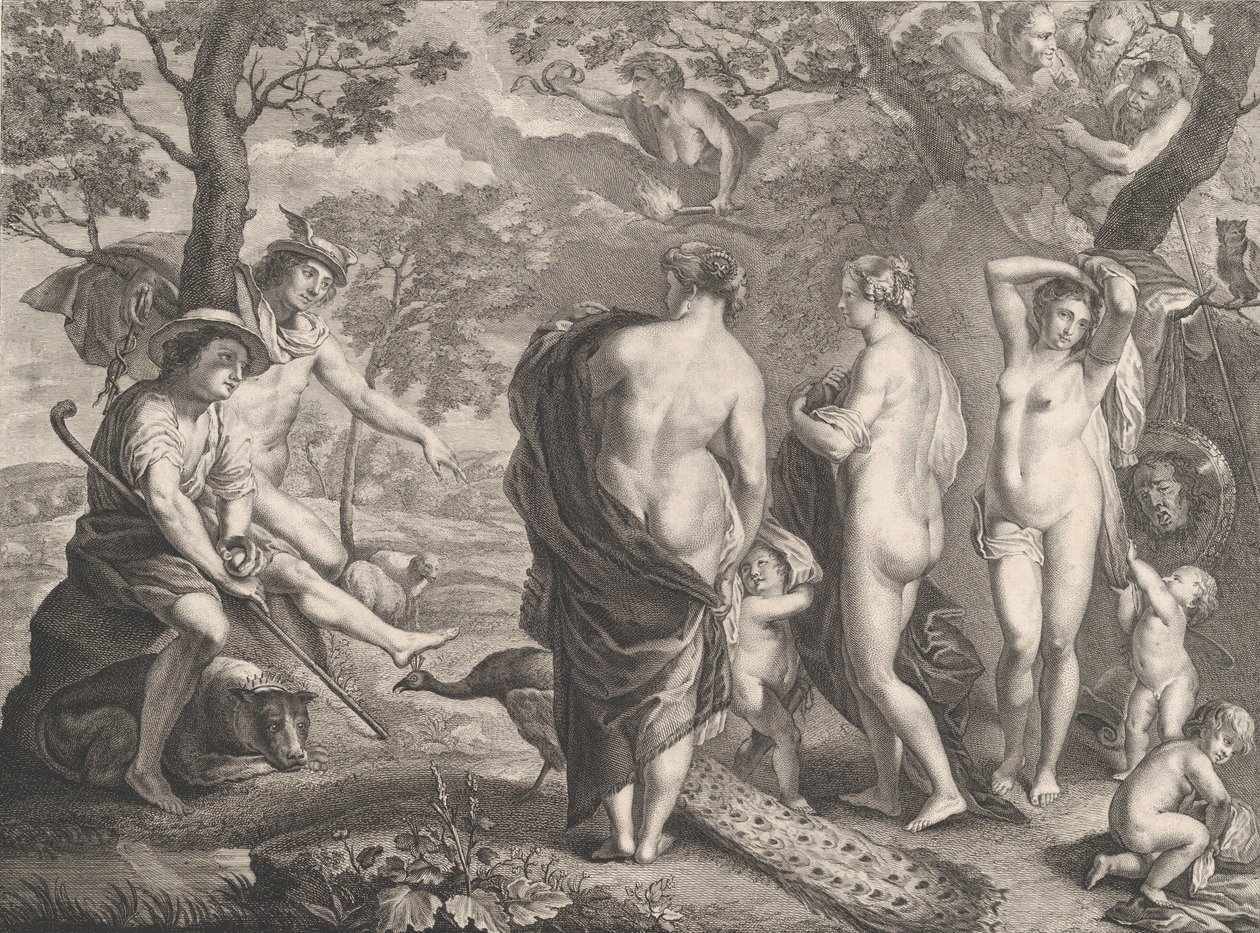 The Judgment of Paris by Pierre Etienne Moitte